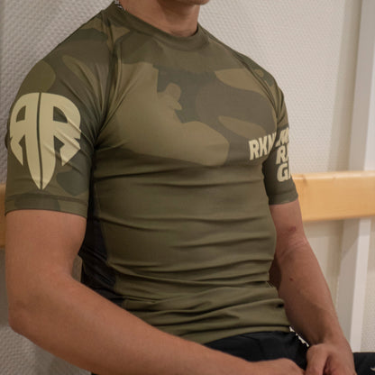 Rashguard Green Camo - Manches Courtes